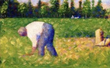 Peasant Working Artwork by Georges Seurat