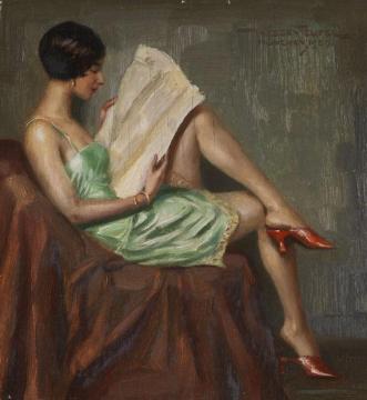 The Morning Paper (die Morgenzeitung) Artwork by Hans Hassenteufel