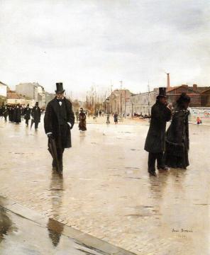 On the Way Back from the Funeral Artwork by Jean Georges Beraud
