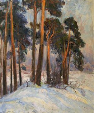 Pine Trees on Bygdø Artwork by Thorolf Holmboe