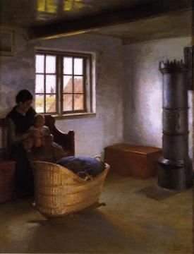 Mother And Child Artwork by Peter Ilsted