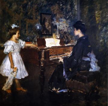 The Music Lesson Artwork by William Merritt Chase