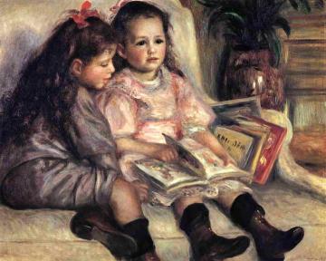 Portraits of Two Children Artwork by Pierre Auguste Renoir