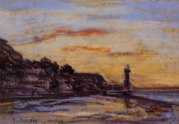The Honfleur Lighthouse Artwork by Eugène-Louis Boudin