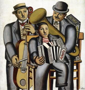 Three Musicians (study) Artwork by Fernand Léger