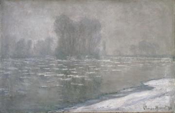 Ice Floes, Misty Morning Artwork by Claude Oscar Monet