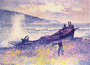 The Wreck Artwork by Henri Edmond Cross