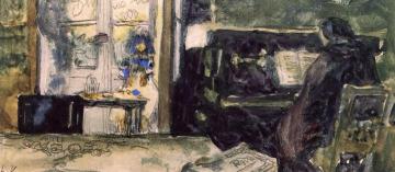 Madame Vuillard's Piano Artwork by Edouard Vuillard