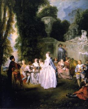 Venetian Pleasure Artwork by Jean-Antoine Watteau