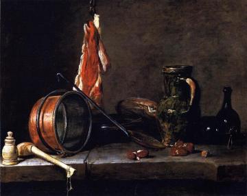 The Meat-day Meal Artwork by Jean-Baptiste-Simeon Chardin