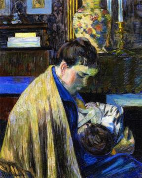 Mother and Child Artwork by Armand Guillaumin