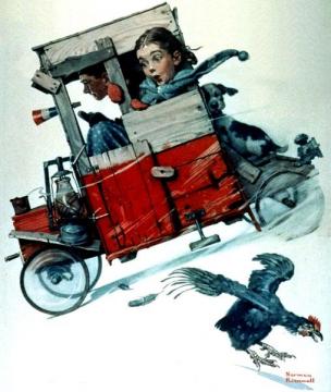 Soapbox Racer Artwork by Norman Rockwell