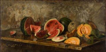 Watermelons and melons Artwork by Emilio Longoni