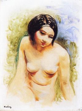 Seated Nude Artwork by Moise Kisling