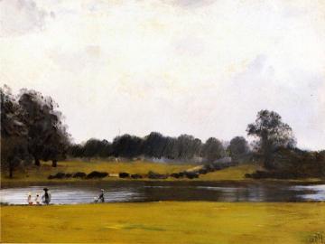 The Serpentine, Hyde Park, London Artwork by Giuseppe de Nittis