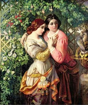 Rosalind And Celia Artwork by Daniel Maclise