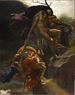 Scene Of The Flood (louvre) Artwork by Anne-Louis Girodet de Roussy-Trioson