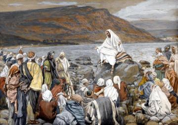 Jesus Teaches The People By The Sea Artwork by James Tissot