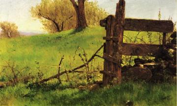 Gate to the Apple Orchard at Olana Artwork by Walter Launt Palmer