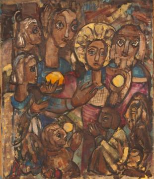 Cubo Futurist Icon Artwork by Natalia Goncharova