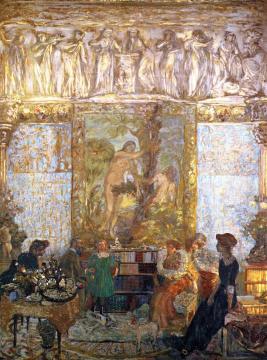 The Library Artwork by Edouard Vuillard