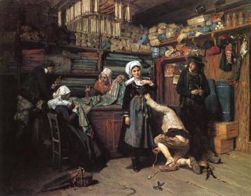 Buying The Wedding Trousseau Artwork by Henry Mosler