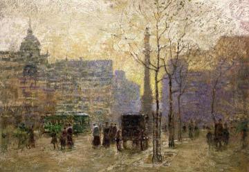 View of New York at 59th Street Artwork by Paul Cornoyer