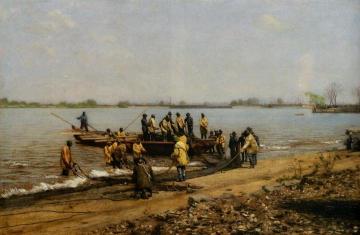 Shad Fishing At Gloucester On The Delaware River Artwork by Thomas Eakins