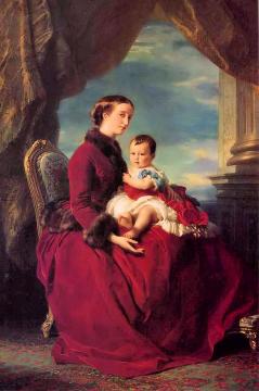 The Empress Eugenie Holding Louis Napoleon Artwork by Franz Xavier Winterhalter