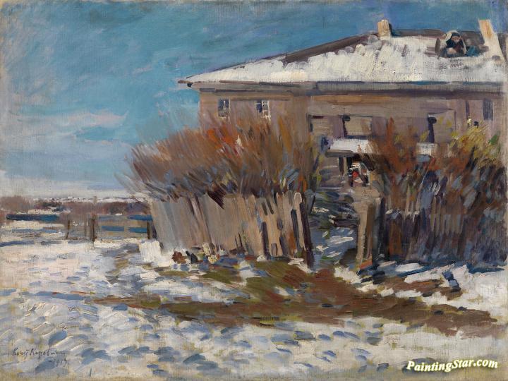 Okhotino. Springtime Artwork by Constantin Alexeevich Korovin