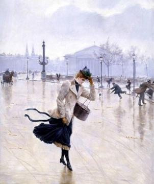 Jour de Vent Artwork by Jean Georges Beraud