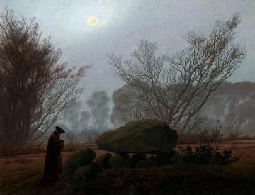 A Walk At Dusk Artwork by Caspar David Friedrich
