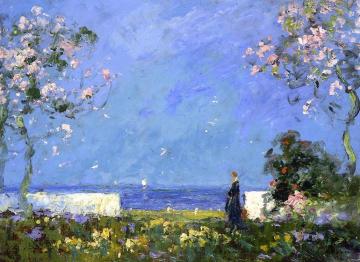 Garden Terrace Artwork by Thomas Edwin Mostyn
