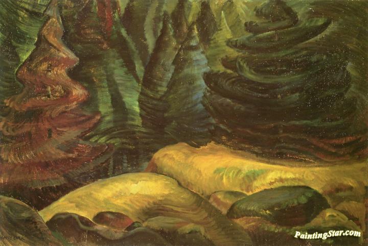 Yellow Moss Artwork by Emily Carr