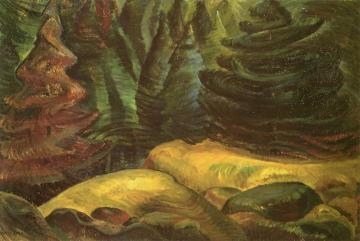 Yellow Moss Artwork by Emily Carr