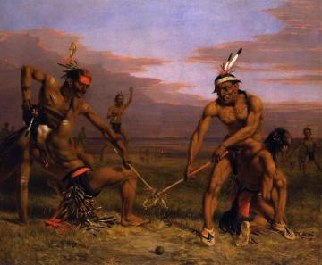 Sioux Playing Ball Artwork by Charles Deas