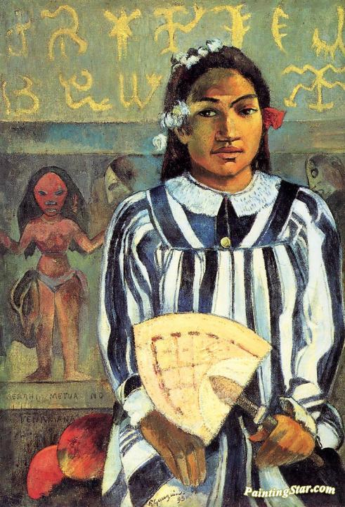 Marahi Metua no Tehamana Artwork by Paul Gauguin
