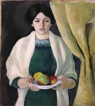 Portrait with Apples: The Artists Wife Artwork by August Macke