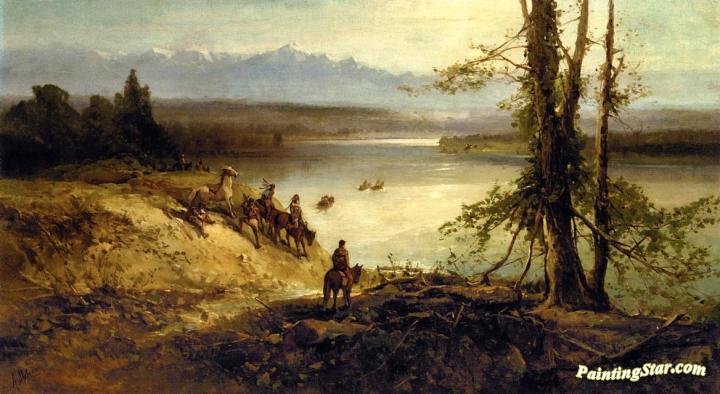 Sioux Tribe On The Platte River Artwork by Andrew W. Melrose