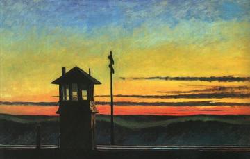 Railroad Sunset Artwork by Edward Hopper