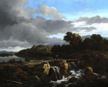 Landscape with Cascade Artwork by Jacob van Ruisdael