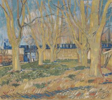Avenue Of Plane Trees Near Arles Station Artwork by Vincent Van Gogh
