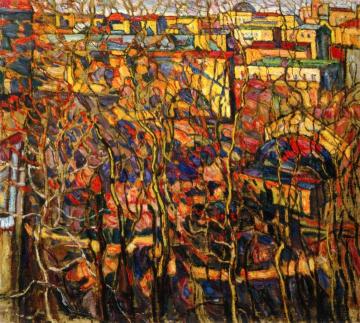 A Town through the Branches Artwork by Abraham A. Manievich