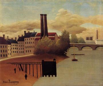 View of the Outskirts of Paris Artwork by Henri Rousseau