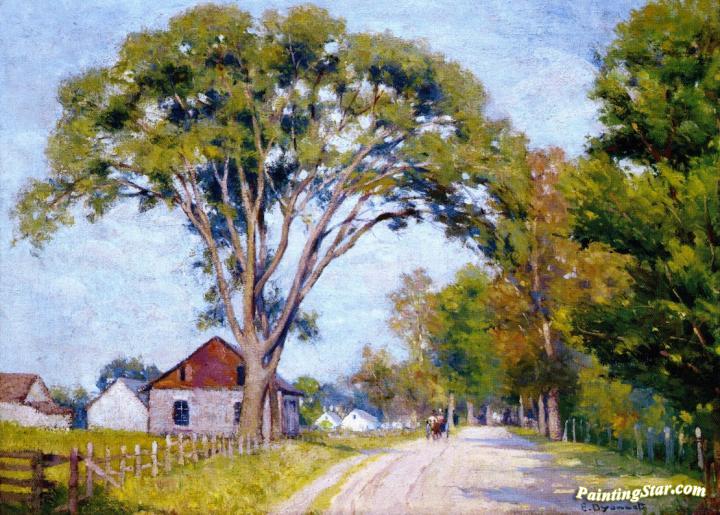 Village Street, Berthier Artwork by Edmond Dyonnet