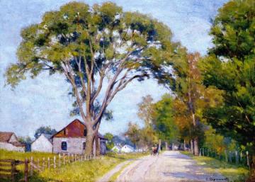 Village Street, Berthier Artwork by Edmond Dyonnet