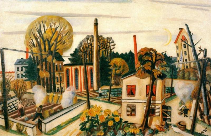 Landscape Near Frankfurt Am Main Artwork by Max Beckmann