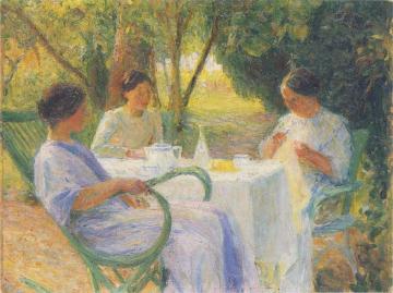 Jeune Femmes En Jardin De Marquayrol Artwork by Henri Martin