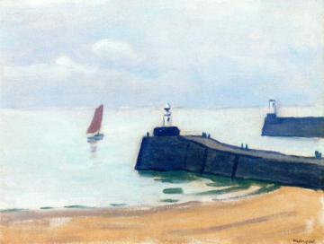 The Jetties, Les Sables-d'olonne Artwork by Albert Marquet