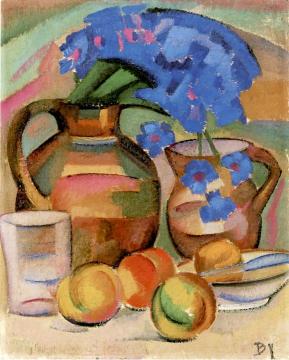 Still Life, Apples And Pitchers, 1912 Artwork by Alice Bailly